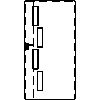 INVADO Sp. z o.o. - The door leaf flat Sagittarius 1 Size 100 - Front view dwg