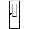 INVADO Sp. z o.o. - Glazed doors Size 70 - Front view dwg