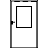 INVADO Sp. z o.o. - Glazed door size 110 - Front view dwg