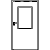 INVADO Sp. z o.o. - Glazed door size 100 - Front view dwg