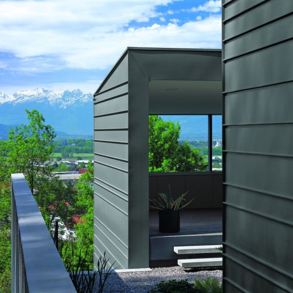 RHEINZINK U.K. - RHEINZINK U.K. - Private residence in Klaus, Austria, standing seam technology, sheet RHEINZINK preweatheredpro graphite