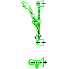 Armatura Kraków S.A. - Double lever mixer, shower (336-310-00) - Side view dwg