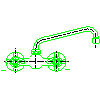 Armatura Kraków S.A. - Basin Mixer / Sink (380-320-00) - Front view dwg