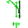 Armatura Kraków S.A. - Shower mixer with sliding shower (386-321-00) - Side view dwg