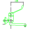 Armatura Kraków S.A. - Special Battery umywalkowo-sink Wall (470-880-00) - Side view dwg