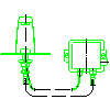 Armatura Kraków S.A. - Special Battery Contactless (592-100-00) - Front view dwg