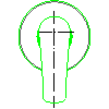 Armatura Kraków S.A. - Amethyst Shower mixer - control element (409-610-00) - Front view dwg