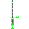 Armatura Kraków S.A. - Diamond Sink mixer (4103-915-00) - Front view dwg