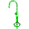 Armatura Kraków S.A. - Symetric Sink standing. pull-out spray (343-210-00) - Side view dwg