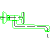 Armatura Kraków S.A. - Symetric Sink Wall (340-910-00) - Side view dwg