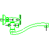 Armatura Kraków S.A. - Symetric bath faucet Basin Wall (348-710-00) - Side view dwg