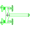 Armatura Kraków S.A. - Symetric bath faucet Basin Wall (348-710-00) - Projection dwg