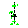 Armatura Kraków S.A. - Symetric Shower mixer with shower (346-910-00) - Front view dwg