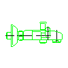 Armatura Kraków S.A. - Harmonic bath mixer Wall (344-020-00) - Side view dwg