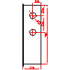 GRAS - Cabinet Protective SWSP-W2 / S (350x700x220 mm) - Side view dwg