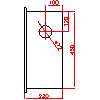 GRAS - Cabinet Protective SWSP-W2 (500x450x220 mm) - Side view dwg