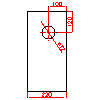 GRAS - Cabinet Protective SWSP-N2 (500x450x220 mm) - Side view dwg