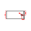 GRAS - Standard hydrant 25 HW-25 N-SK-20/30 (300x1080x700 mm) - Plan view dwg