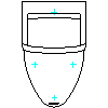 Duravit AG - 082135 Urinals 330 x 350 mm - Front dwg