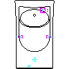 Duravit AG - 081836 urinal 380 x 350 mm - Front 1 dwg