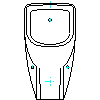 Duravit AG - 082830 Urinals 305 x 295 mm - Front dwg