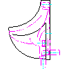 Duravit AG - 085135 Urinal Bill 345 x 350 mm - Side dwg