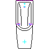 Duravit AG - 082725 Urinals 245 x 300 mm - Front dwg