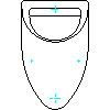 Duravit AG - 082336 Urinals Fizz 305 x 285 mm - Front dwg