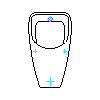 Duravit AG - 083036 Urinals 345 x 315 mm - Front dwg