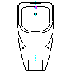 Duravit AG - 082930 Urinals 305 x 295 mm - Front dwg