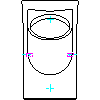 Duravit AG - 082037 Urinals 380 x 385 mm - Front dwg