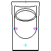 Duravit AG - 081937 Urinals 380 x 385 mm - Front dwg