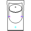 Duravit AG - 081737 Urinals 380 x 350 mm - Front dwg