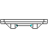 Duravit Polska Sp. z o. o. - 089245 Półka 450 x 130 mm - przód dwg