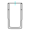 Duravit AG - 085716 pedestal 180 x 315 mm - Projection dwg