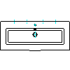 Duravit AG - 049112 basin 1200 x 505 mm - Projection dwg