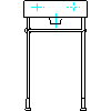 Duravit Polska Sp. z o. o. - 045450 Umywalka 500 x 470 mm - przód 1 dwg