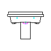 Duravit AG - 030960 basin 600 x 545 mm - Front dwg