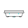 Duravit AG - 030960 basin 600 x 545 mm - Front 2 dwg