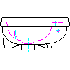 Duravit AG - 075,140 small basin 400 x 260 mm - Front dwg