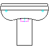 Duravit AG - 075,150 small basin 500 x 260 mm - Front dwg