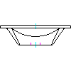 Duravit Polska Sp. z o. o. - 040658 Umywalka meblowa - przód dwg