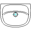 Duravit AG - 034650 Basin Med 500 x 385 mm - Projection dwg