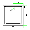 Sanitec Koło Sp. z o.o. - PACIFIC square shower tray 80 x 80cm - Plan view dwg