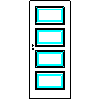 POL-SKONE Sp. z o.o. - Interior doors MODEL D S0 Size 80 - View dwg