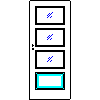 POL-SKONE Sp. z o.o. - Interior doors MODEL D S3 Size 80 - View dwg