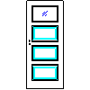 POL-SKONE Sp. z o.o. - Interior doors MODEL D S1 Size 80 - View dwg