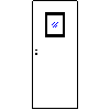 POL-SKONE Sp. z o.o. - Interior doors SMALL PANE Size 80 - View dwg