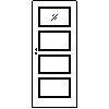 POL-SKONE Sp. z o.o. - Interior doors 1 GLASS size 80 - View dwg