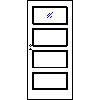 POL-SKONE Sp. z o.o. - Interior doors 1 GLASS size 90 - View dwg